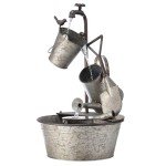 Alpine 28" Three-Tier Metal Garden Fountain
