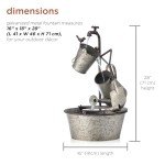 Alpine 28" Three-Tier Metal Garden Fountain