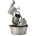 Alpine 28" Three-Tier Metal Garden Fountain