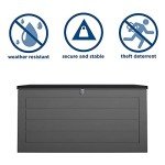 Extra Large Outdoor Patio Storage Box - Black