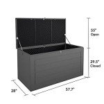 Extra Large Outdoor Patio Storage Box - Black