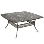 64" Square Outdoor Patio Dining Table for 8