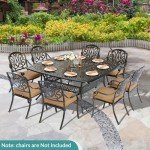 64" Square Outdoor Patio Dining Table for 8