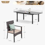 Sophia & William 9-Piece Outdoor Dining Set