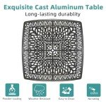 64" Square Outdoor Patio Dining Table for 8