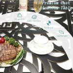 64" Square Outdoor Patio Dining Table for 8