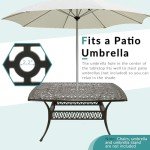 64" Square Outdoor Patio Dining Table for 8
