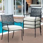 8-Piece Wrought Iron Patio Dining Chair Set