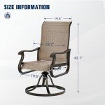 Set of 6 Outdoor Swivel Dining Chairs