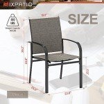 Set of 6 Brown Outdoor Dining Chairs