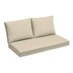 Outdoor Loveseat Cushion Set in Tan Leala