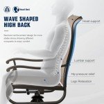 Set of 6 Outdoor Swivel Dining Chairs