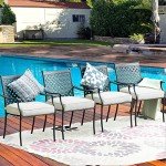 8-Piece Wrought Iron Patio Dining Chair Set