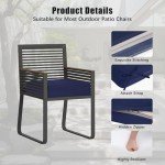 Blue Outdoor Chair Cushions - Set of 2
