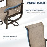 Set of 6 Outdoor Swivel Dining Chairs