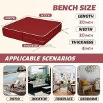 Parkerly Outdoor Chair Cushions - Set of 2, Red