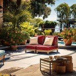 Parkerly Outdoor Chair Cushions - Set of 2, Red