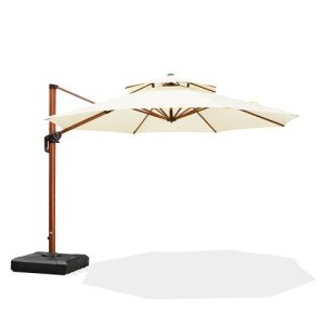 11ft Purple Leaf Cantilever Patio Umbrella - Cream