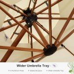 11ft Purple Leaf Cantilever Patio Umbrella - Cream