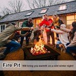 32" Square Metal Outdoor Wood Fire Pit
