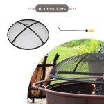 Sunnydaze 42-Inch Rustic Steel Fire Pit