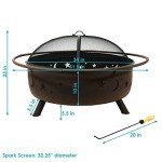 Sunnydaze 42-Inch Rustic Steel Fire Pit
