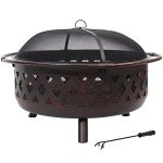 36-Inch Bronze Crossweave Wood-Burning Fire Pit
