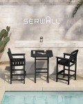 Serwall 3-Piece Black Adirondack Patio Set