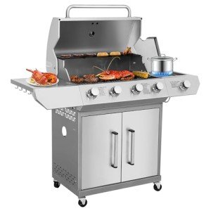 Hykolity 4-Burner Stainless Steel Gas Grill