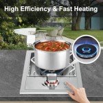 15,000 BTU Stainless Steel Outdoor Grill Side Burner