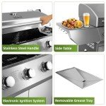 Hykolity 4-Burner Stainless Steel Gas Grill