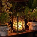 14" Solar Flickering Candle Lanterns - 2 Pack