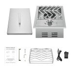 15,000 BTU Stainless Steel Outdoor Grill Side Burner