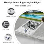 15,000 BTU Stainless Steel Outdoor Grill Side Burner