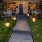 14" Solar Flickering Candle Lanterns - 2 Pack