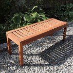 Achla Designs 4ft Backless Natural Finish Bench