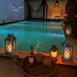 14" Solar Flickering Candle Lanterns - 2 Pack