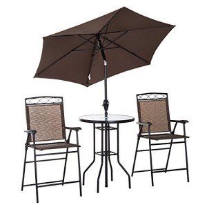 4-Piece Outdoor Patio Dining Set with Umbrella