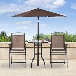 4-Piece Outdoor Patio Dining Set with Umbrella