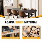 Flamaker Large Rectangular Dining Table for 6