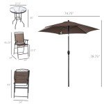 4-Piece Outdoor Patio Dining Set with Umbrella