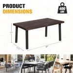 Flamaker Large Rectangular Dining Table for 6