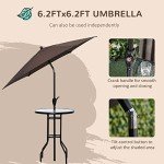 4-Piece Outdoor Patio Dining Set with Umbrella
