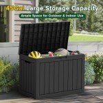 45 Gallon Waterproof Outdoor Storage Box - Black