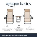 Amazon Basics Adjustable Zero Gravity Lounge Chair Set