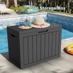 45 Gallon Waterproof Outdoor Storage Box - Black