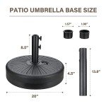 Heavy Duty 20" Fillable Umbrella Base Stand