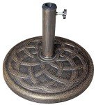 Adjustable 26lb Cast Stone Umbrella Base - Bronze