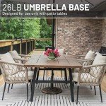 Adjustable 26lb Cast Stone Umbrella Base - Bronze