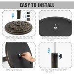 Bronze 18 Inch Cast Stone Patio Umbrella Base